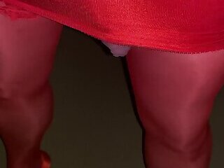 Kirsty walking in red nylon hope you like.