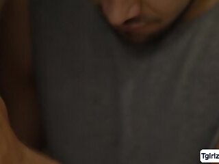 Busty ts Jexxxica Blake deepthroats bigcock and barebacked