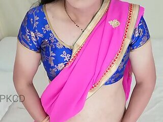 Indian crossdresser Payal drinking own cum
