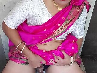 Crossdresser Payal pees, cums and drinks own cum
