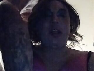 Sissy Christina Gagging on cock