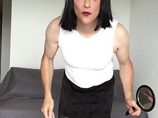 Petra gets dressed