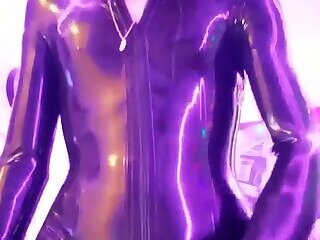 HOT FEMBOY STROKES IN BLACK LATEX