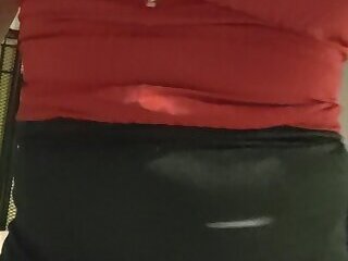 Crossdresser skirt bulge