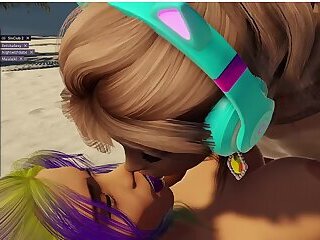 Threesome sex in lesbian family