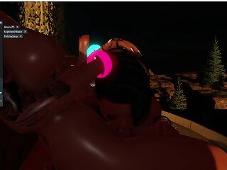 Big anal sex with Amina nd Mily at rock concert. Part 2