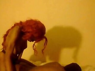 Redhead ebony tranny pounds her bf
