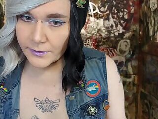 Rude Filthy Punk Slut Sneaks Off Mid-Show to Get Wrecked in the Bathroom 🚽💀 (Trans Babe)