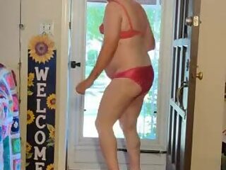 Sissy Lilee Pink Silk Panty Dance