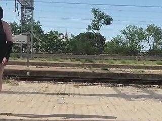 train station slutwalk public whore exposed compilation