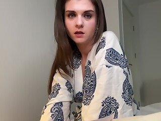 Stepmother was caught by her stepson in her bedroom while she cumming