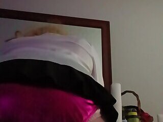 Satin panties upskirt