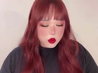 gorgeous asian beautiful makeup redhair shemale webcam jerk off