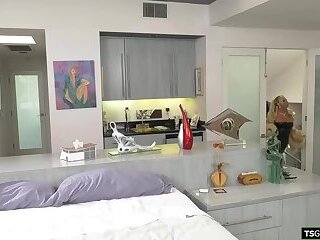 Shemale Brittney Kade pleases sugardaddy