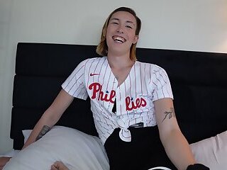 Cute Asian Trans GF Riley Ivy Gets Fucked Before Ball Game