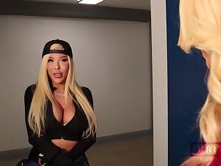 Hot Blonde Brittany Andrews Gets Banged By Lovely TGirl Brittney Kade!