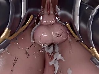 The First Descendant Futa Fucks and Cum Inflates Another Futa, Big Breast Futa Eve Cums Everywhere
