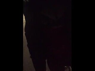 crazy night out with elena andreou with piss cum and orgasm with risk at the street and the office