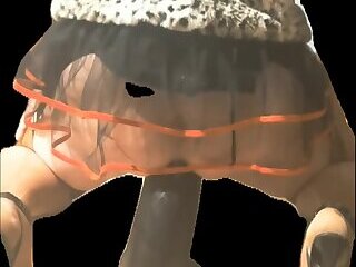 Horny sissy satisfies herself with huge  xxl dildo