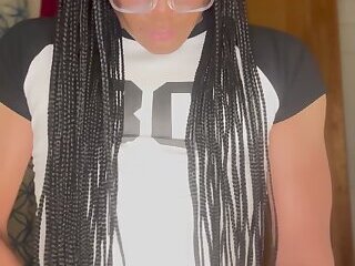 Femboy strokes and cums