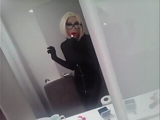 Piss and cum masked slut