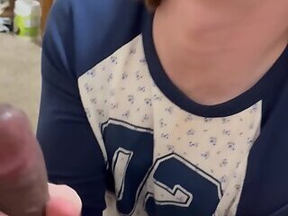 Cute Sissy worshipping Big Black Cock