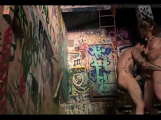 Trans Girl Public Fucking of a Trans Man in an Abandoned Powerplant