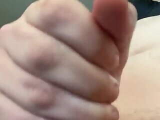 Teen rubs head and cums