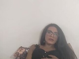 Indian sissy Cumming on live stream wearing black stockings