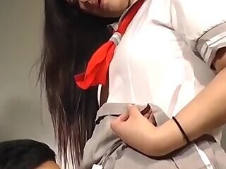 Asian Couple M/T Cuming on Her Tits