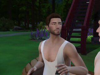 Ladyboy fucked in shower (Sims)