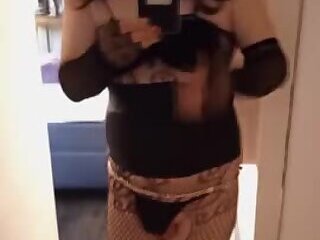 waiting for lover dressing as a slut