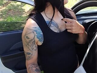 South African femboy flashing