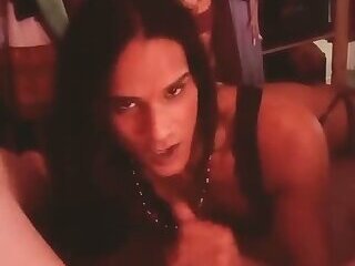 Tswoman do some CBT handjob and blowjob to her sub sissy boyfriend make him edges and deny him to cu