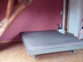 Making up the bed for daddy