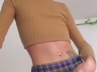 Teen teases and cums