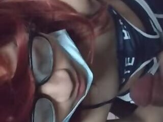 Asian CD Blowjob in Public Toilet