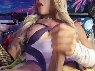 Amazing epic load of self facial cumshot Shemale Queen