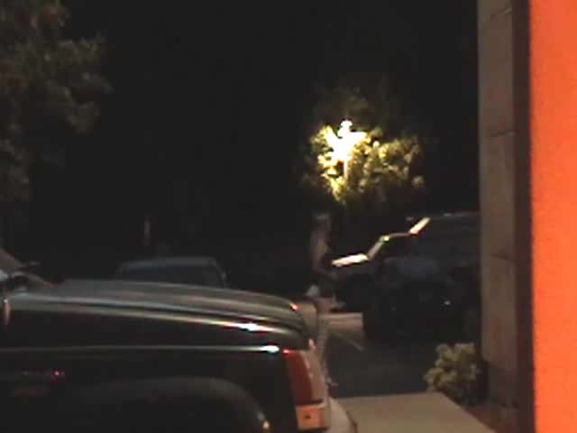 Crossdresser by the car - aShemaletube.com