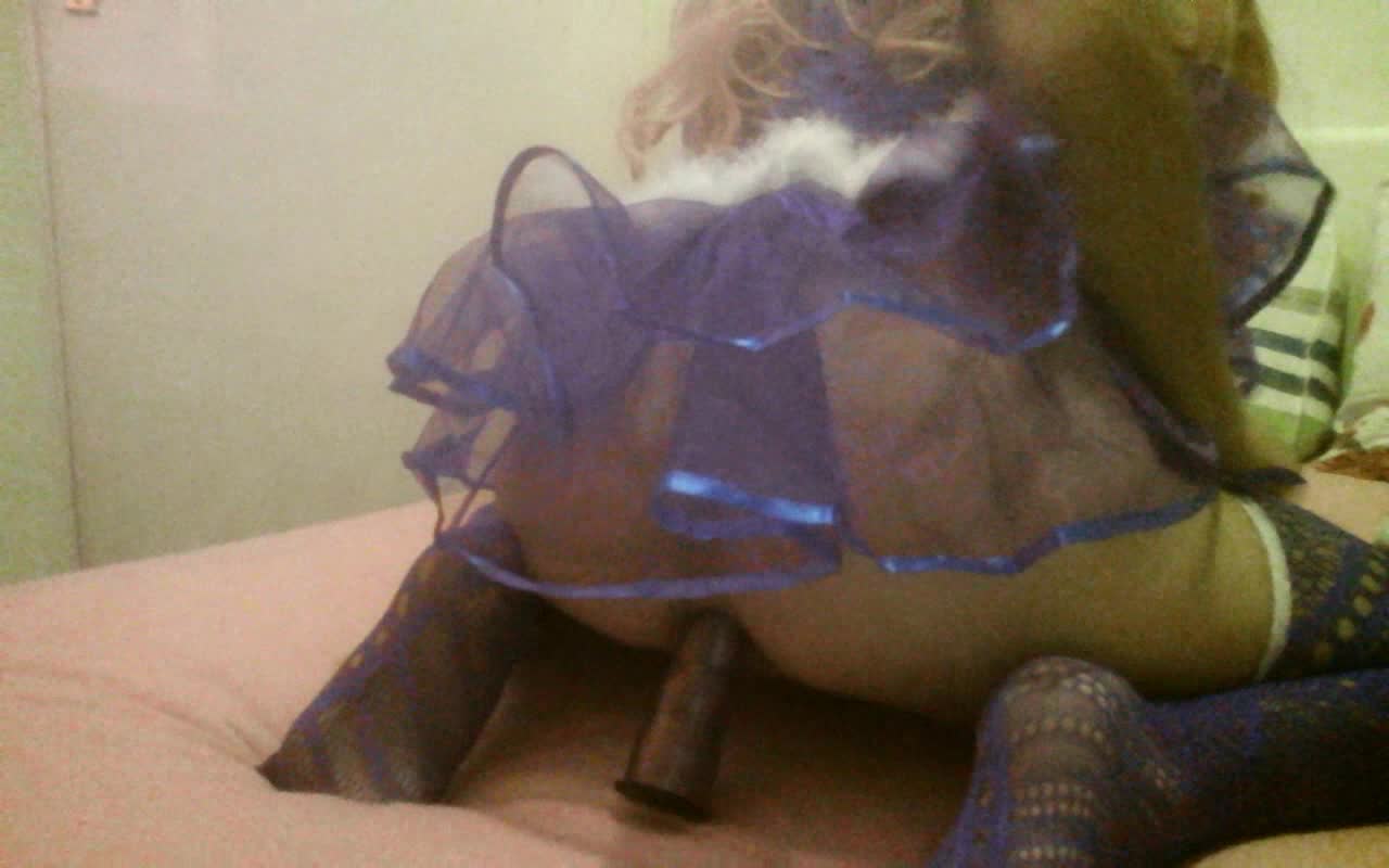 sissy angela amateur play dildo