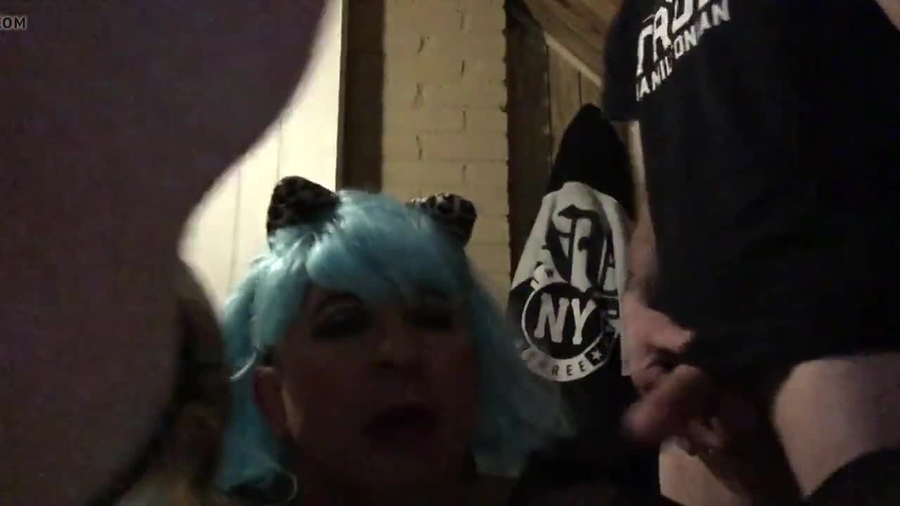 CdTina gags on a huge cock