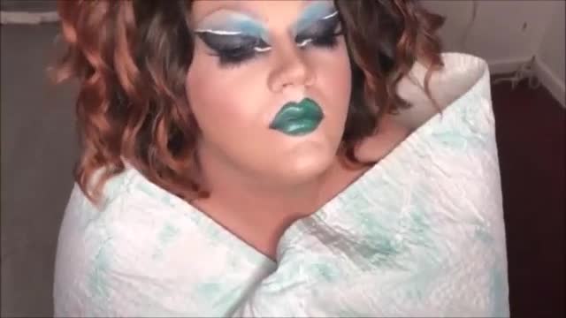 Chubby drag queen teases you