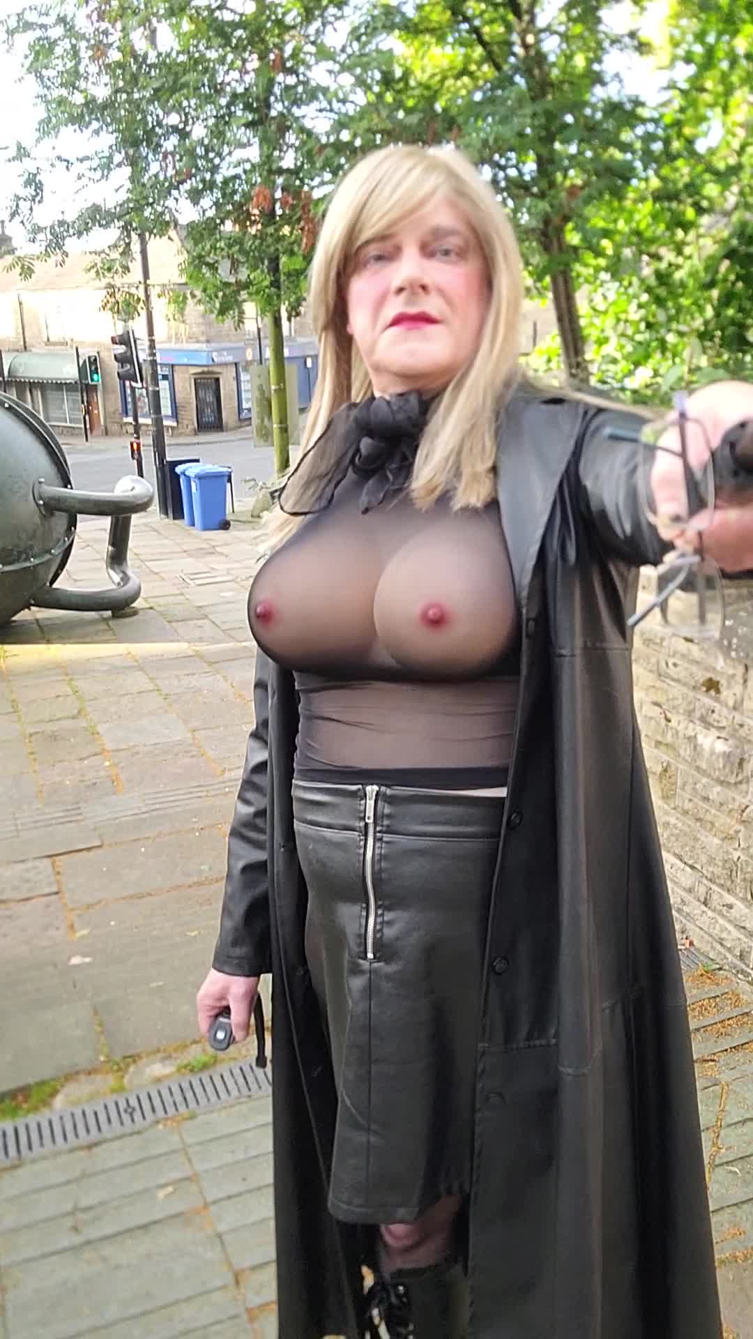 Sissy outdoors in lancashire UK