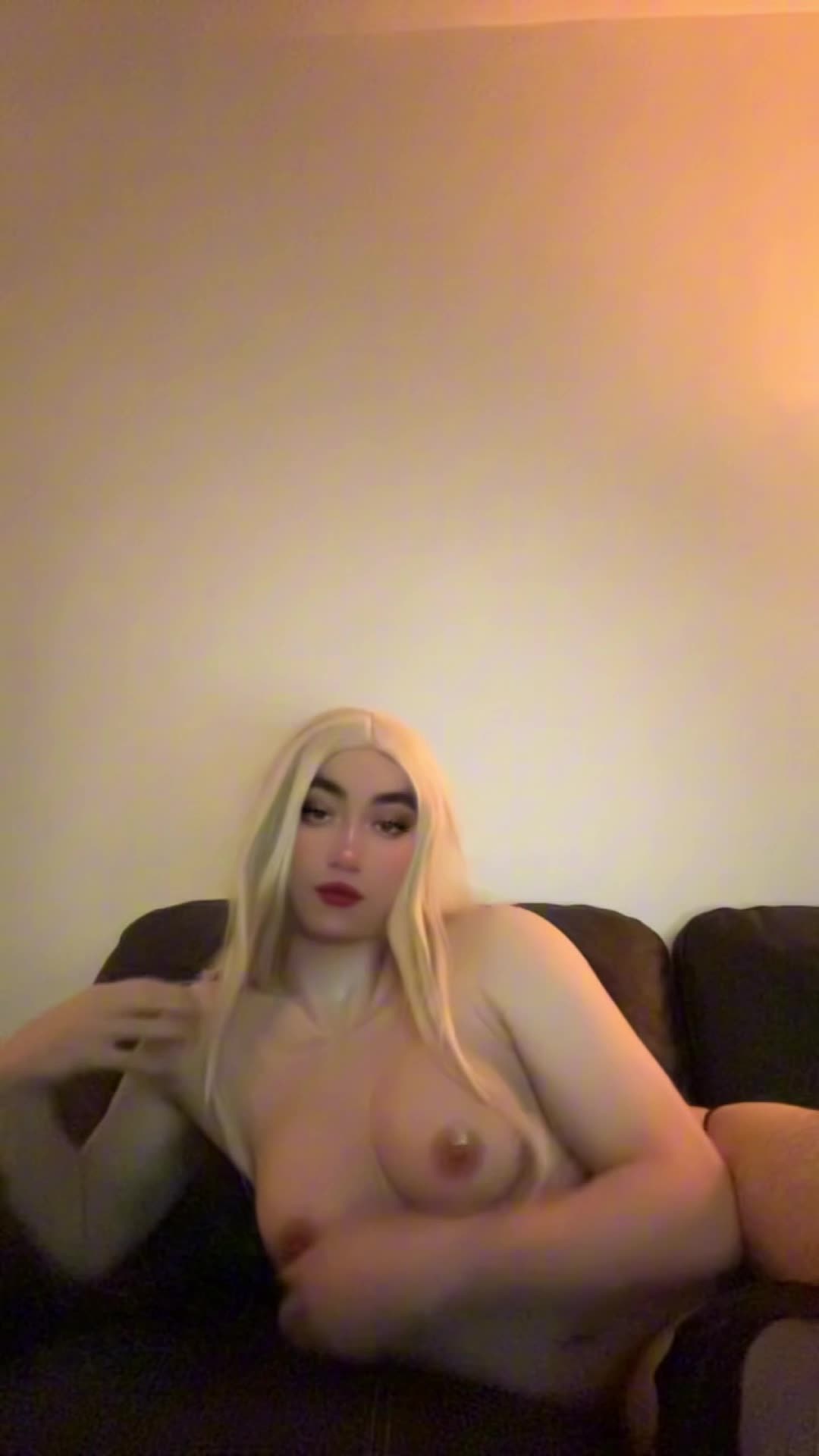 Sissy blonde teasing