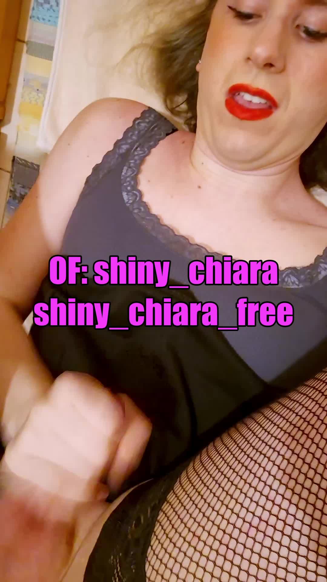 Trans girl self facial and cum eating