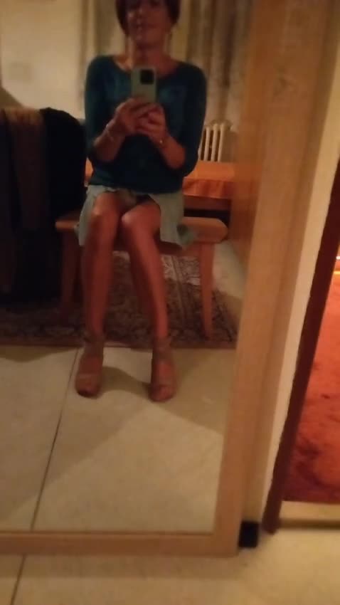 Teasing nylon sissy milf tranny