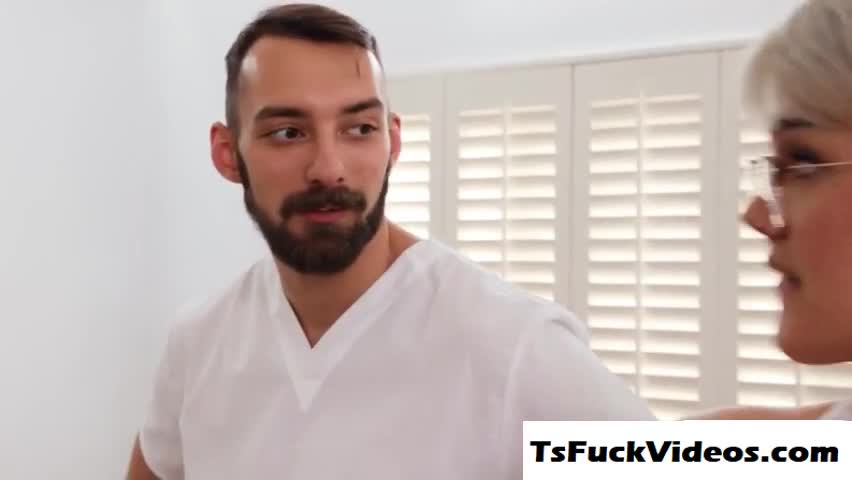 Busty tranny Daisy Taylor gets ass fingered and barebac