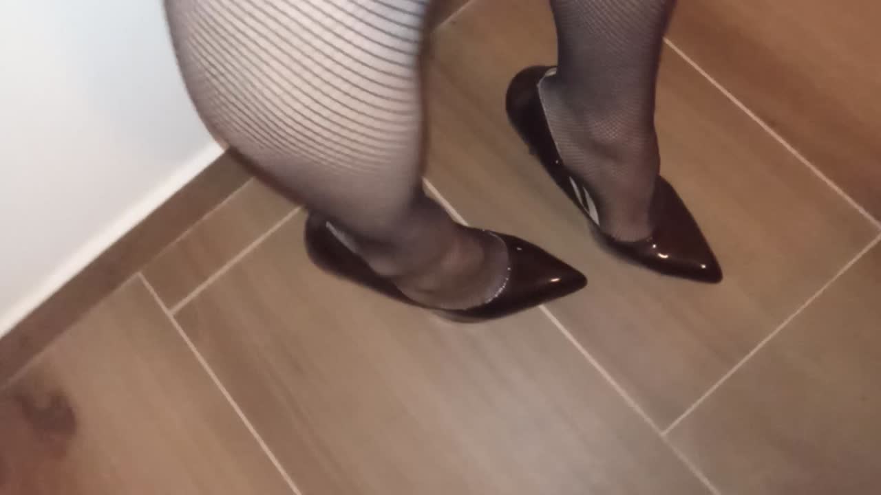 Heels and Fishnet Pantyhose