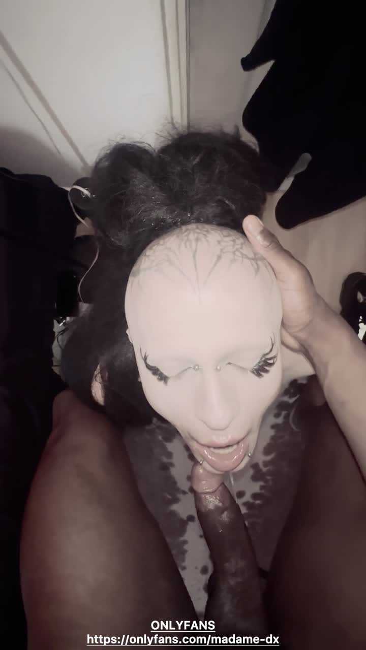 Watch bimbo femboy MadameD deepthroat BBC no stop