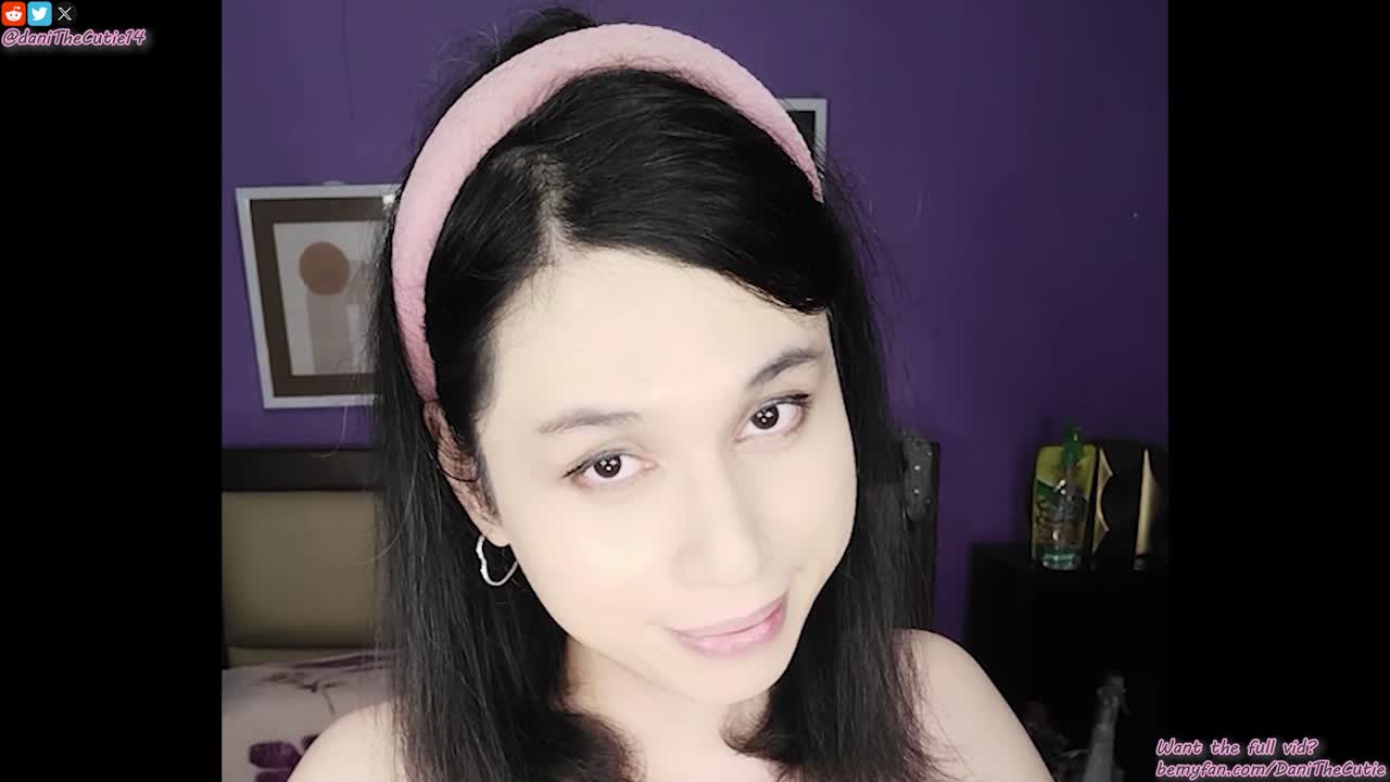 cute tgirl DaniTheCutie sits on you before showing off her juicy ass to you gfe